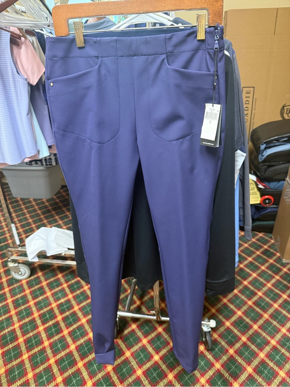Polo by Ralph Lauren Straight Leg Ponte Pants in Navy